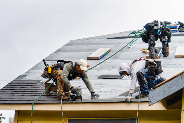 Professional Gutter Installation technician working in Patuxent River, MD